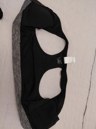 2 Sujetadores deportivos gris,negro con cremallera