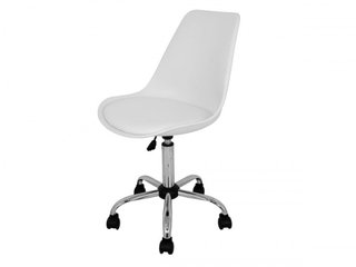 Silla de estudio giratoria blanca