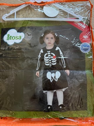 Disfraz esqueleto niña 6-12 meses