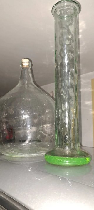 Botella y jarrón de cristal XL