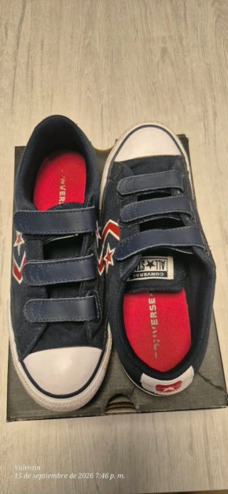 Zapatillas Converse niño velcro azul