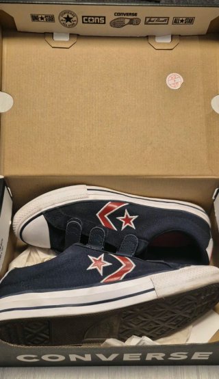 Zapatillas Converse niño velcro azul
