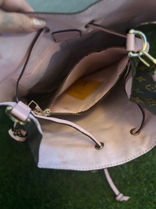 Bolso Saco Louis Vuitton Neónoé Marrón y Rosa