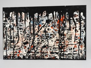 Quadro Astratto Action Painting Dripping
