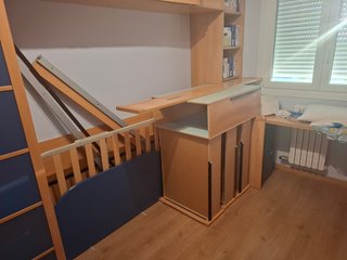 Cama nido con cajones de madera y cama supletoria