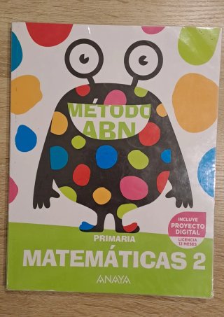 Libro de texto Matemáticas ABN 2° Primaria. Anaya
