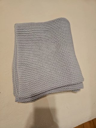 Colcha de algodón celeste