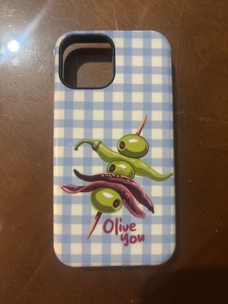 Funda iPhone 12 Mini Gingham Aceitunas