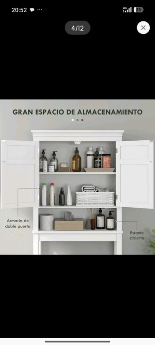 Mueble Organizador Lavandería Blanco