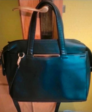 Bolso Piel Sintética Negro Hombro/Mano