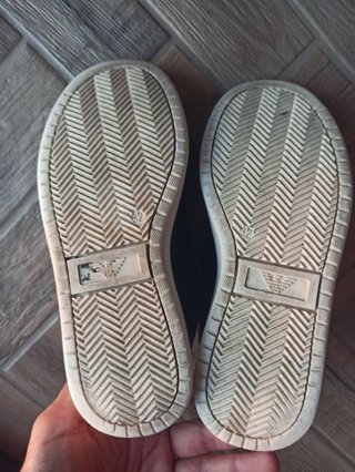 Sneakers Emporio Armani bimbo 32 pelle blu
