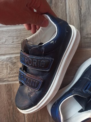 Sneakers Emporio Armani bimbo 32 pelle blu