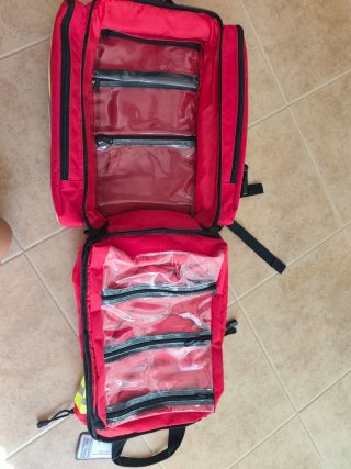 Mochila/botiquín de emergencia, primeros auxilios
