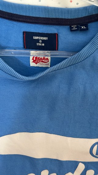 Camiseta Superdry Azul Manga Corta