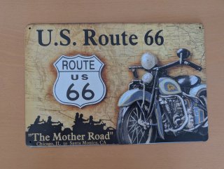 Placa Decorativa The Mother Road Ruta 66