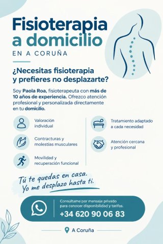 NECESITAS FISIOTERAPIA Y PREFIERES NO DESPLAZARTE?