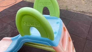 Tobogán infantil Feber azul y naranja