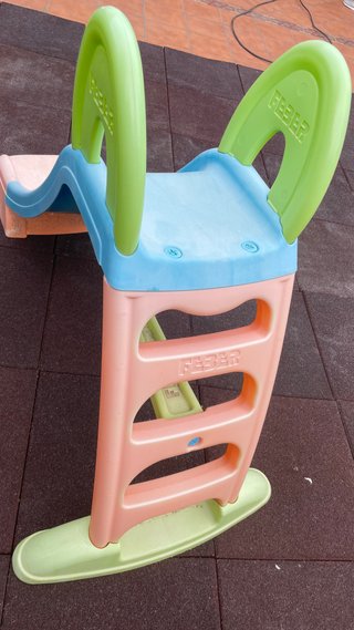 Tobogán infantil Feber azul y naranja