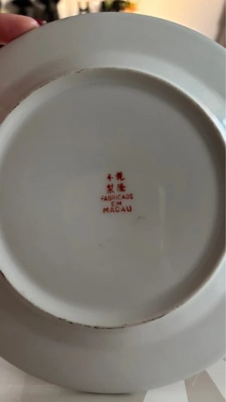 Prato Decorativo Vintage Fabricado em Macau