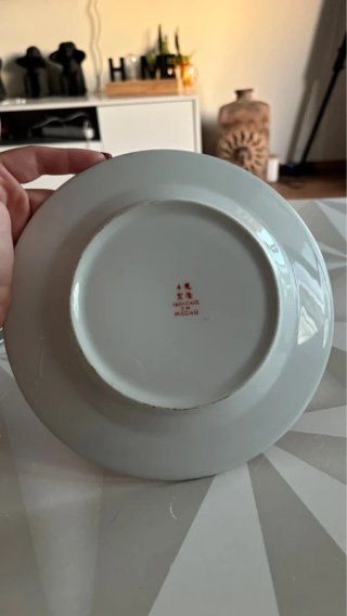 Prato Decorativo Vintage Fabricado em Macau