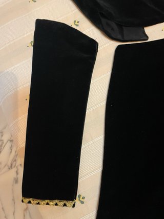 Saya de terciopelo algodón para virgen hasta 80 cm