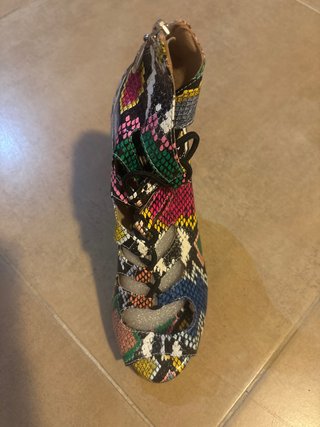 Zapato tacón baile talla 36 multicolor