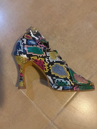 Zapato tacón baile talla 36 multicolor