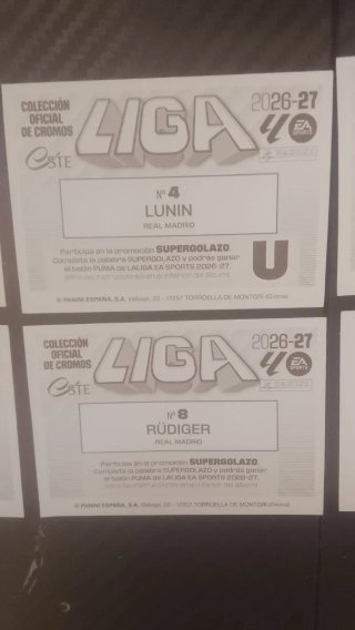 Lote Real Madrid Liga Este 2026-27 Panini