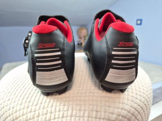 Zapatillas Ciclismo Speed Negras y Rojas
