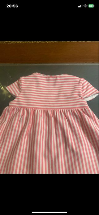 Vestido Mayoral rayas rosas y blancas