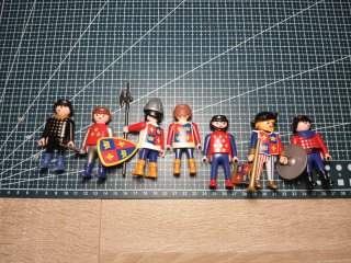 Lote 7 figuras playmobil medieval geobra 1993