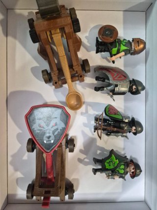 Lote Medieval Playmobil 4 soldados + 2 maquinas