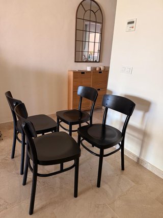 Pack 4 Sillas Ikea Idolf Negras