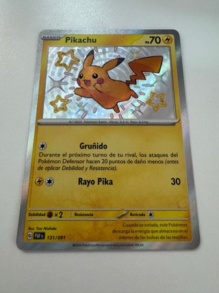 Carta Pokémon Pikachu Básico Shiny 70 PS