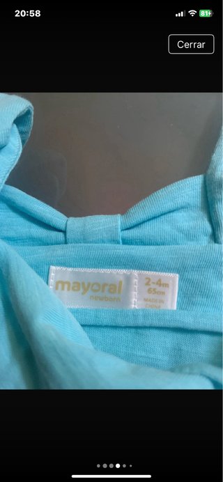 Vestido Peto Mayoral Bebé Azul