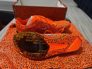 Zapatillas Clavos Nike Naranja/Negro