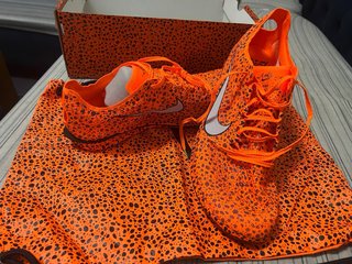 Zapatillas Clavos Nike Naranja/Negro