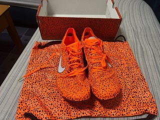 Zapatillas Clavos Nike Naranja/Negro
