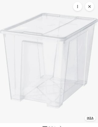 2 Cajas Plástico Ikea Samla 65L