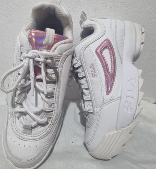 Bambas Fila niña blancas y rosas