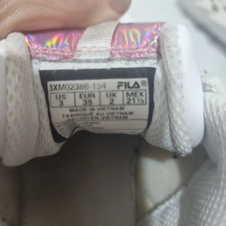 Bambas Fila niña blancas y rosas
