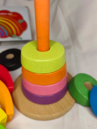 Juego de Apilar Arcoíris Madera Bebé