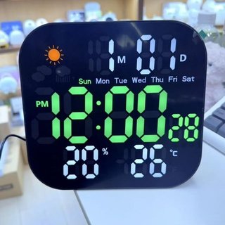 Reloj Digital LED Temperatura Humedad, NUEVO