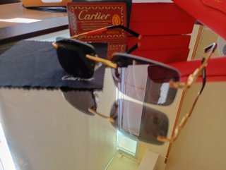 Gafas Cartier Doradas y Negras