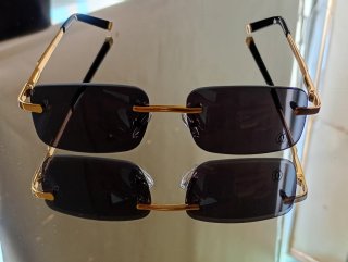Gafas Cartier Doradas y Negras