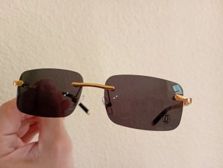 Gafas Cartier Doradas y Negras