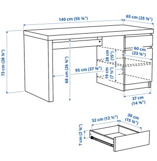 Escritorio Ikea Malm Blanco