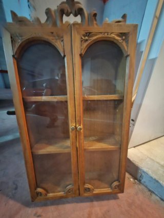 Vitrina de madera maciza – estilo rústico/vintage