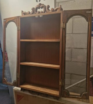 Vitrina de madera maciza – estilo rústico/vintage