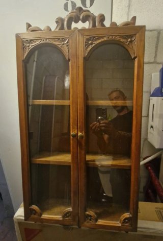 Vitrina de madera maciza – estilo rústico/vintage